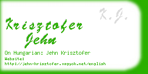 krisztofer jehn business card